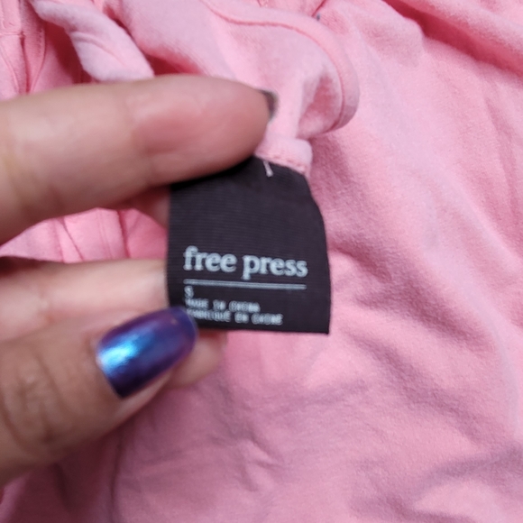 NWOT Free Press Pink Vented Ruffle Racerback Tank Top Size Small - Picture 4 of 4